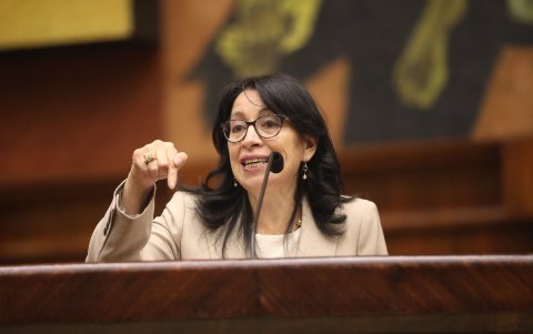 La vocal del Consejo de la Judicatura, Solanda Goyes, habló por tres horas en su juicio político.