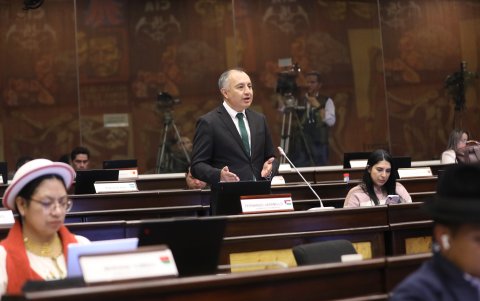 Fernando Jaramillo, del oficialismo, fue el interpelante de la vocal Solanda Goyes.