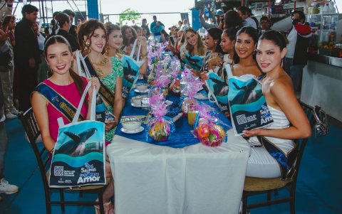 Las hermosas candidatas han participado de recorridos en distantes partes del balneario