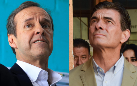 Combo de dos fotografías donde aparecen Jorge Quiroga (i) y Rodrigo Paz Pereira.
