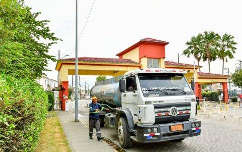 A finales de julio pasado, hubo cortes prolongados del servicio de agua potable en La Aurora.
