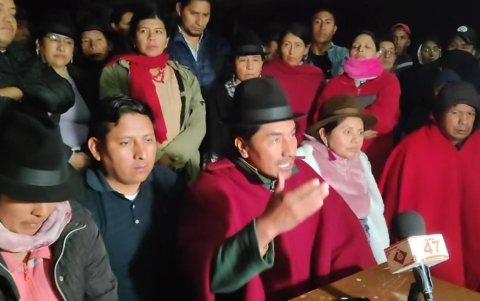 En la comunidad de San Ignacio en Tocaso se realizo una rueda de prensa.