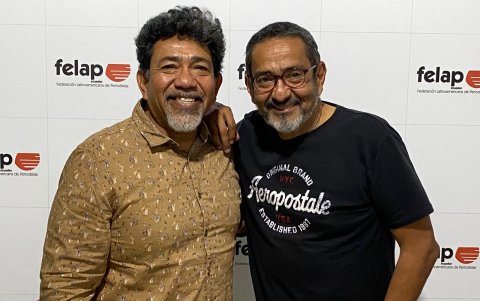 Junto a su hermano, Héctor.