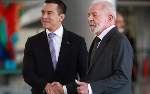 Daniel Noboa visitó primero a Ignacio Lula Da Silva, en Brasil. Fue el inicio de su gira presidencial a América del Sur.