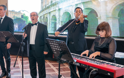 Carlo Messeri y Hugo Huerta acompañados de la pianista Ekaterina Poukhiria y el violinista Juan Carlos Torres.
