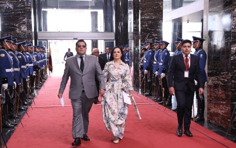 Fausto Jarrín, en la posesión del presidente Daniel Noboa, el pasado 24 de mayo de 2025.