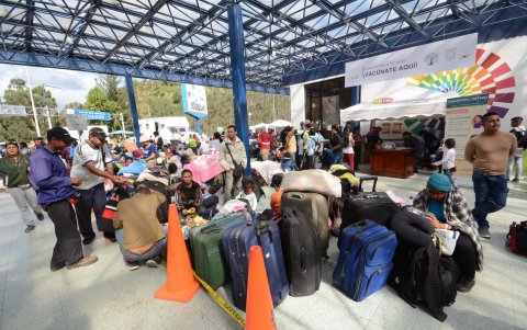 El Puente de Rumichaca, en el norte de Ecuador, ha sido uno de los principales pasos para los migrantes venezolanos.