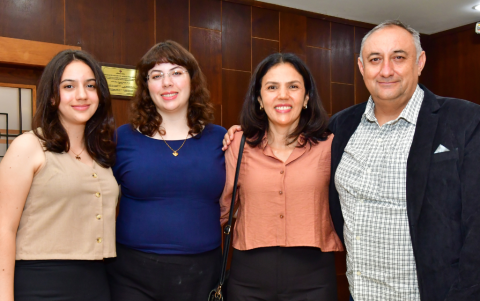 Camila y Giomar Albán, Giomar Rangel y Jorge Albán.