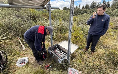 Una de las estaciones de monitoreo multiparamétrica es la Bocatoma, la misma que recibe mantenimiento de manera frecuente.