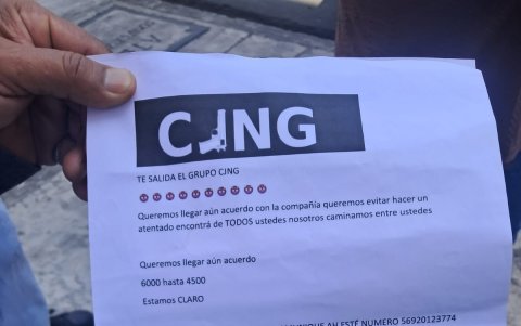 El mensaje, firmado por un grupo autodenominado 'CING', exige pagos entre $4.500 y $6.000 para evitar represalias.
