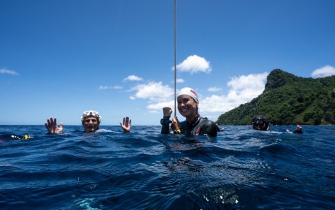 Ericka Carrera mientras festejaba uno de sus mejores resultados durante los seis días de competencia.