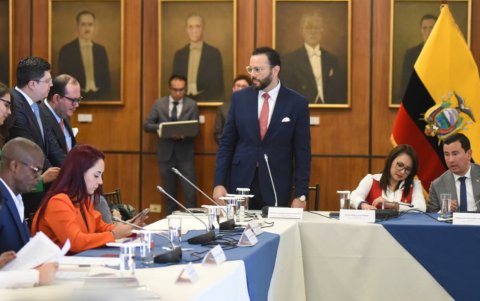 El vocal el CPCCS Gonzalo Albán enfrenta una solicitud de juicio político que impulsa el oficialista Keevin Gallardo.