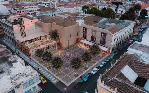 Esta es la imagen del proyecto que inicialmente estaba previsto que se construya. Tenía murales, áreas verdes y espacios para facilitar el descanso y el reencuentro.