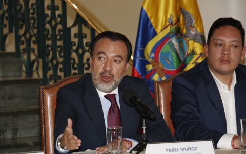 Este martes, los alcaldes de Quito, Pabel Muñoz; de Guayaquil, Aquiles Álvarez; y de Cuenca, Cristian Zamora, mantuvieron una reunión con la canciller Gabriela Sommerfeld y el ministro John Reimberg.