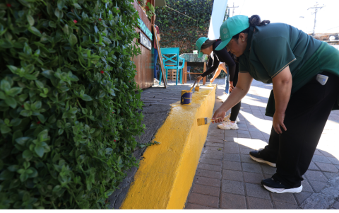 Se trabajó también en el embellecimiento de la zona.