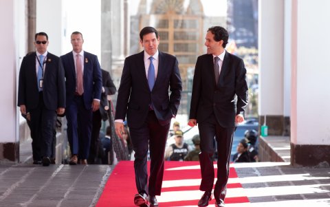 Marco Rubio se reunió con Daniel Noboa y la canciller ayer para abordar temas de seguridad.