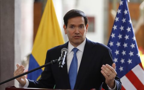 El secretario Marco Rubio participó en una rueda de prensa conjunta con la canciller Gabriela Sommerfeld.