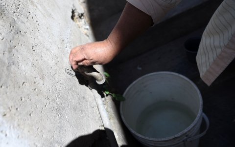 Cortes. En el sector de San José de Pomasqui los cortes de agua son recurrentes.