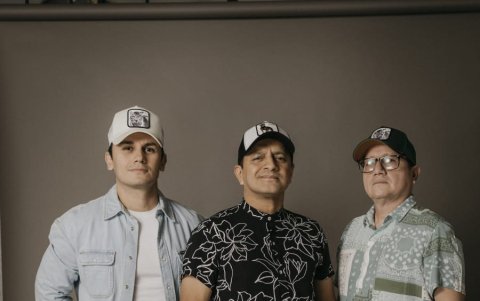 Christian con Martín Calle y Tomás Delgado.