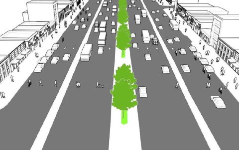 Ejemplo de una vía expresa, cuyo diseño no favorece a todos los actores viales, según la Guía de Diseño de Calles de Guayaquil.