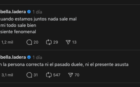 Isabella Ladera se pronuncia vía Threads