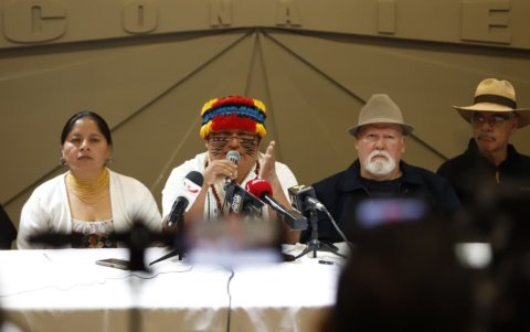 El presidente de la Conaie, Marlon Vargas, a anunciado su postura públicamente en contra de la consulta popular propuesta por el Gobierno.