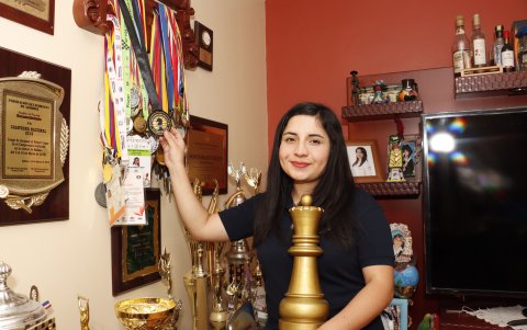 Anahí Ortiz empezó a jugar ajedrez a los ocho años en la Concentración Deportiva de Pichincha.
