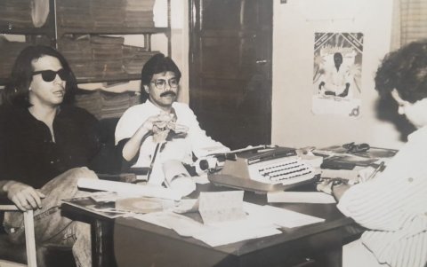 Con Pepe Cervantes y Alsino Herrera.