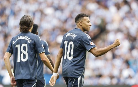 Kylian Mbappé (d) es el máximo goleador de LaLiga con 11 conquistas.