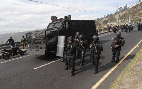 Fuerzas Armadas y Policía Nacional refuerzan seguridad en provincias con estado de excepción en Ecuador.