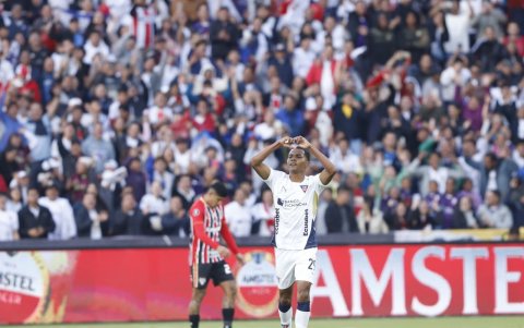 Ramírez y su primer gol de Liga de Quito ante Sao Paulo el pasado jueves 18 de septiembre en Casa Blanca.