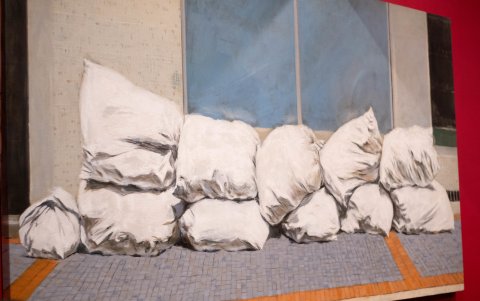 Ganchala ha desarrollado proyectos pictóricos que conectan con la vida urbana y la comunidad.