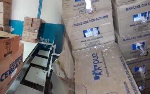 Las cajas estaban evidentemente roídas.