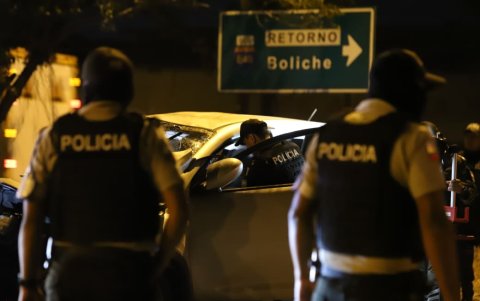 Escena del asesinato del director financiero del Municipio de Durán.