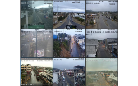 Las cámaras del ECU 911 muestran las vías de Manabí despejadas y sin incidentes este martes 23 de septiembre