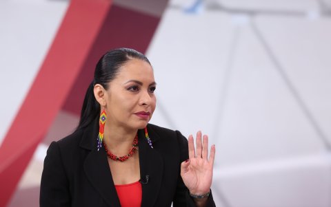 La presidenta del Consejo Nacional Electoral (CNE), Diana Atamaint.