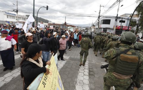 Así luce Otavalo tras la visita de Daniel Noboa en medio de las protestas.