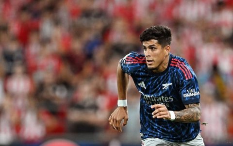 Piero Hincapié solo ha jugado unos minutos con Arsenal. Lo hizo en la victoria 2-0 ante Athletic Bilbao en la Champions League.