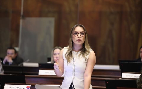 La oficialista Mishel Mancheno coordina la bancada de ADN.