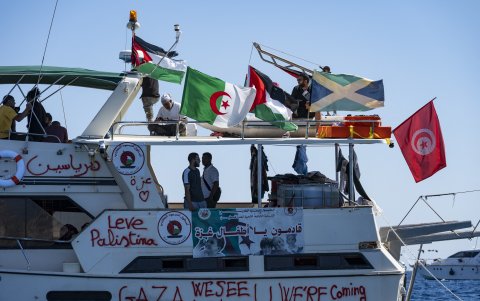 Embarcación de la Global Sumud Flotilla