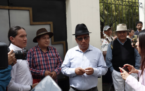 Dirigentes indígenas de Cotopaxi arribaron el 2 de octubre de 2025 a Quito para el Consejo Ampliad de la Conaie.