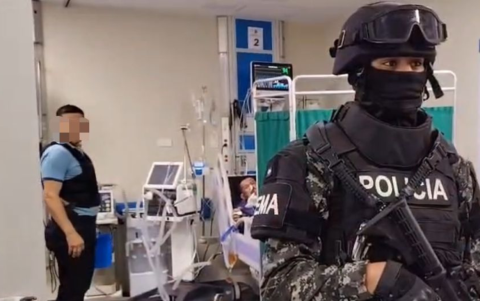 Alias 4K fue dado de alta en un hospital de Manta antes de ser trasladado a prisión.