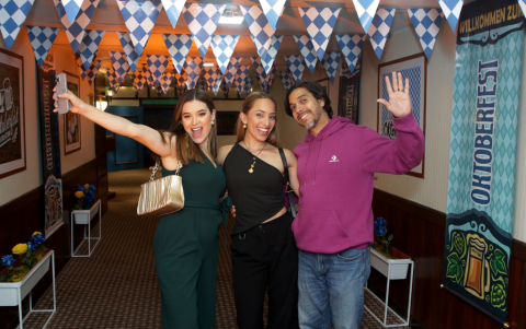 María Mercedes Pesantes, Leonela Freire e Israel Maldonado.
