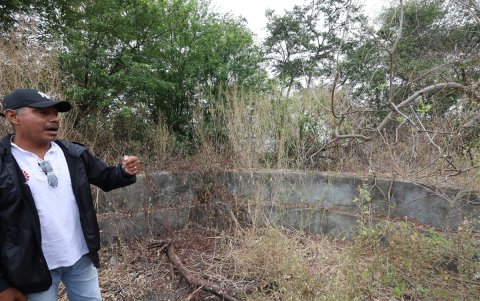 La maleza cubre la zona donde hace décadas se asentaban cañones.