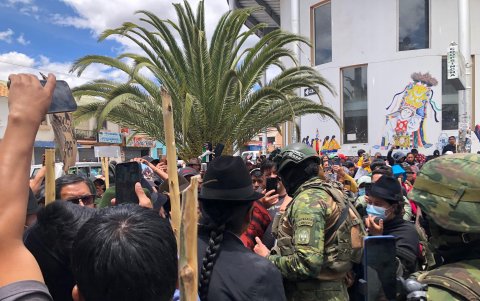 La movilización indígena en Pujilí se realizó sin enfrentamientos.