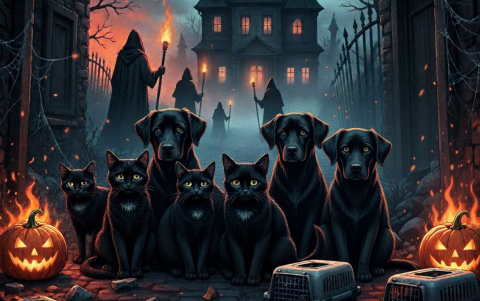 Durante Halloween, muchas mascotas negras corren peligro por supersticiones y rituales.