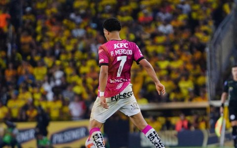 Patrick Mercado jugador de Independiente del Valle hizo un gol en el Monumental.