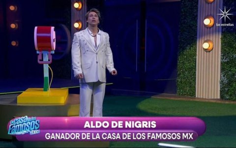El momento exacto en el que le comunican a Aldo De Nigris que es le ganador de La Casa de los Famosos México.