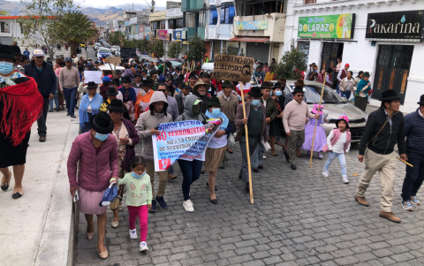 Las manifestaciones se mantienen en la Sierra norte del Ecuador.