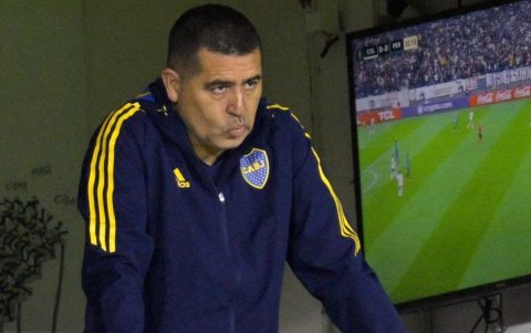 Juan Román Riquelme, actual presidente de Boca Jr. y ex jugador campeón de Copa Libertadores con Russo.